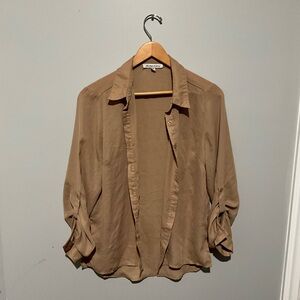 Tan bottom up shirt